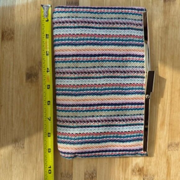 Boho Woven striped clutch Purse - Picture 14 of 16